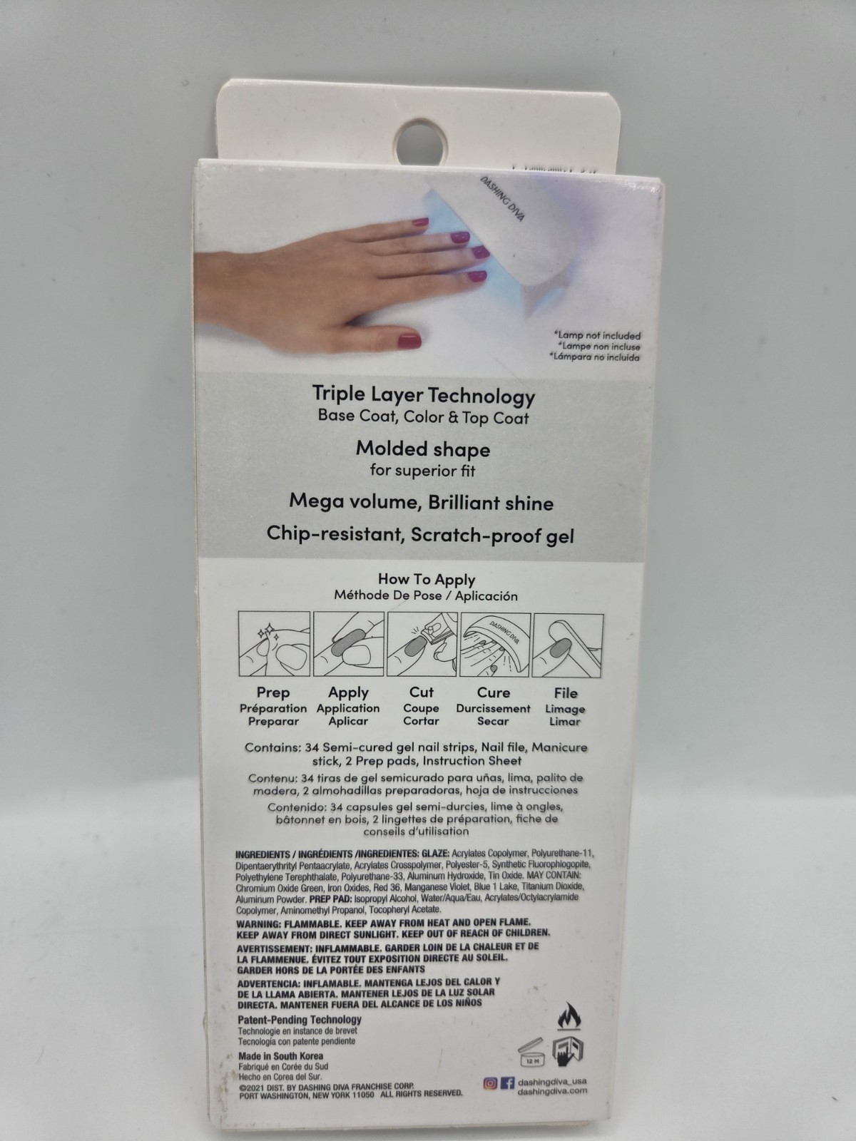 Dashing Diva Glaze Semi-Cured Gel Nail Strips – Lovely Pink – NEW