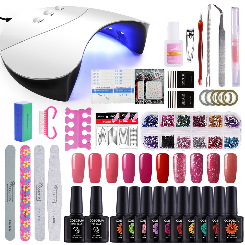 Nail Art Kit With UV Lamp Includes