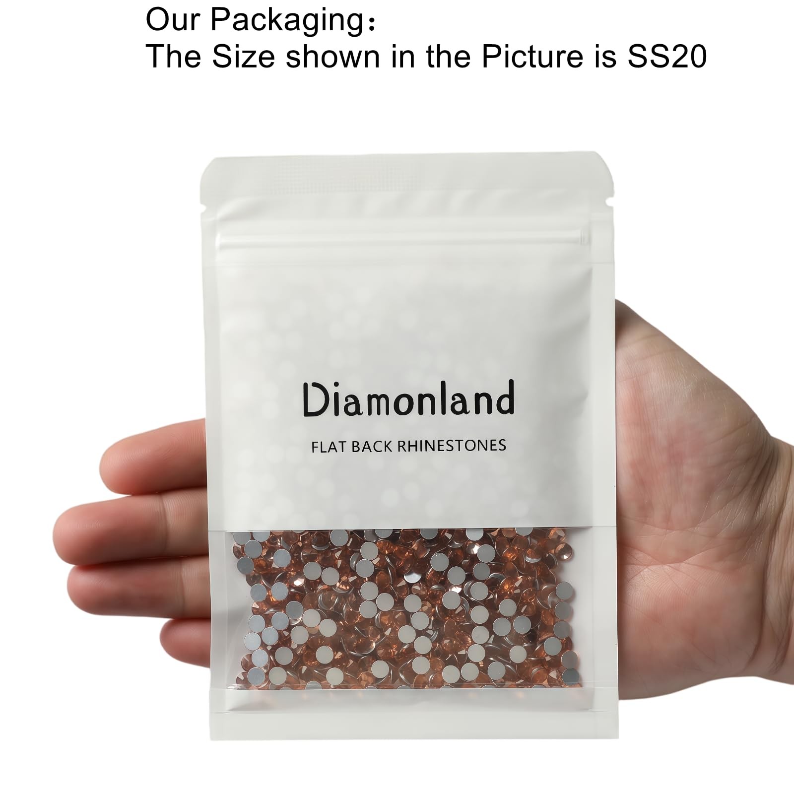 Diamonland Flatback Glass Crystal Rhinestones Rounds Gems for Bedazzling Nail…