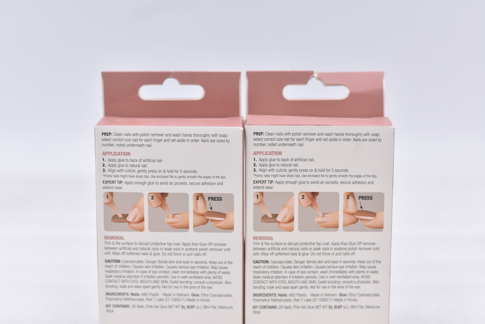 Lot of 2 Kiss Bare But Better BN14 Medium Sculpted Nails – 28 Nails