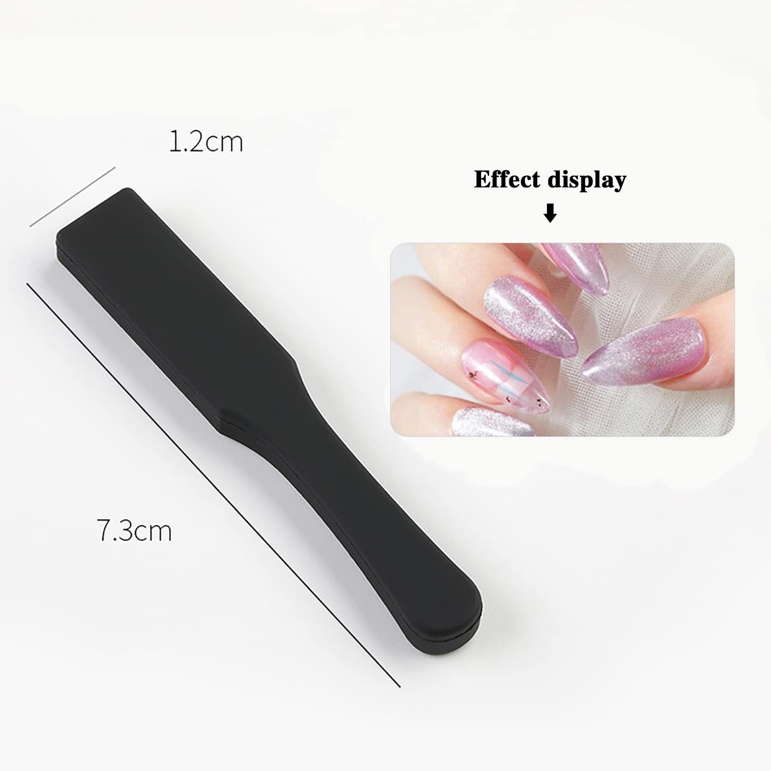 SILPECWEE 15Pcs Nail Magnet Set Cat Eye Gel Polish Wand Black