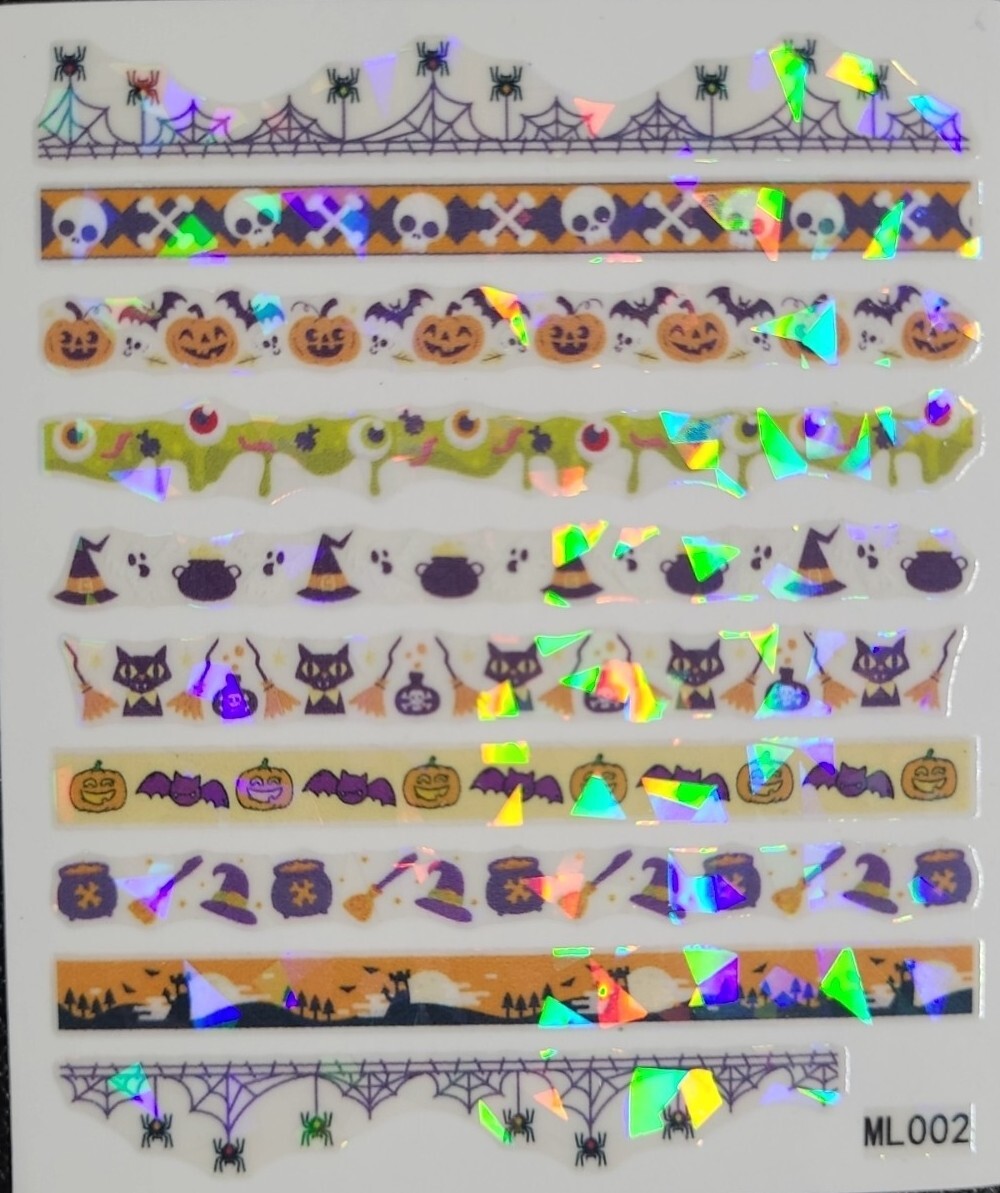Halloween, Reflective Halloween Nail Art Stickers.