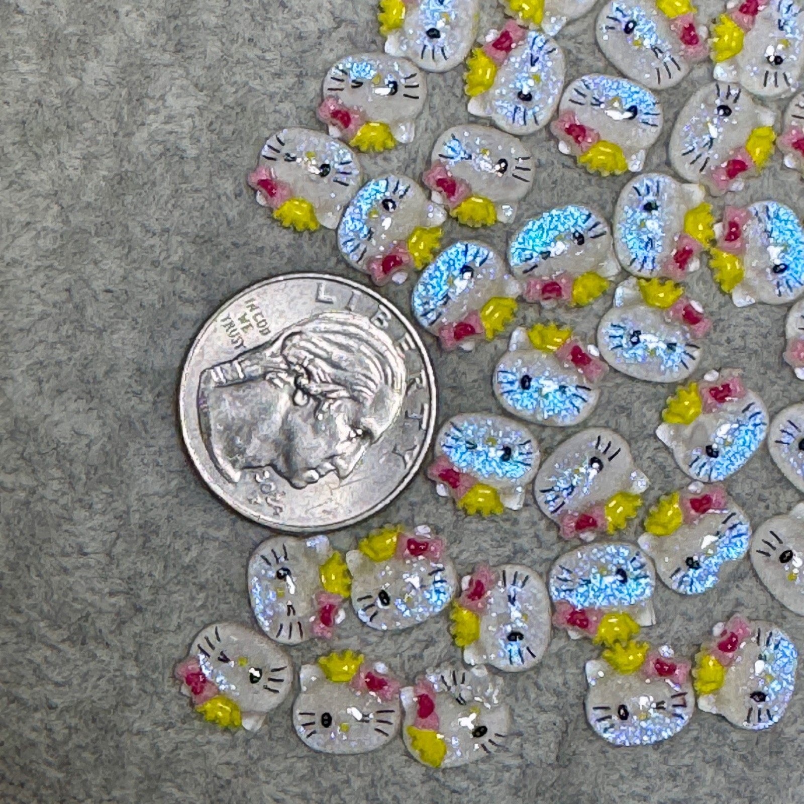 Hello Kitty Face Flatback Nail Art 50 Pcs Decor Charms Flat back