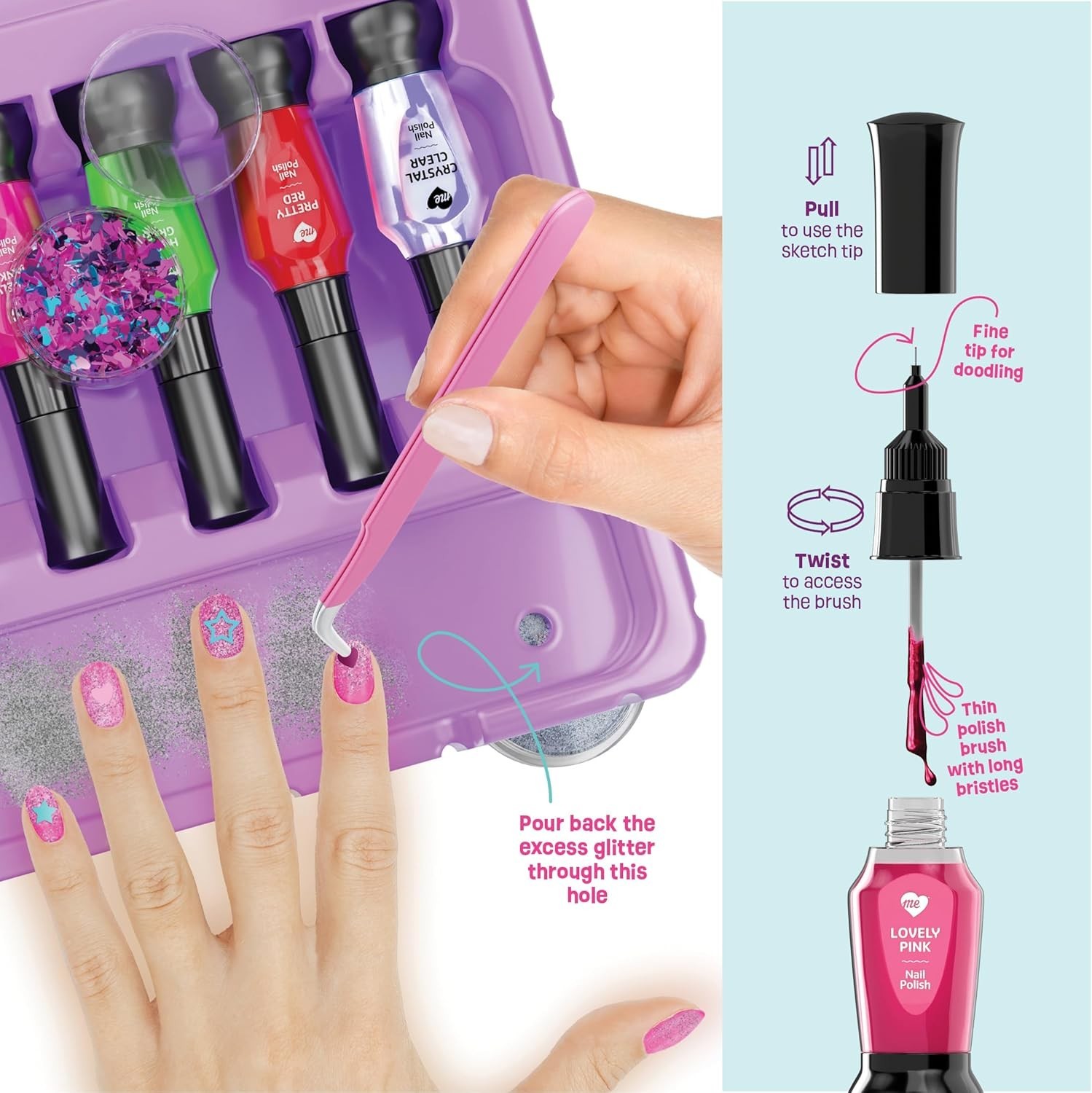 Nail Art Studio for Girls – Nail Polish Kit for Kids Ages 7-12 Years Old – Girl