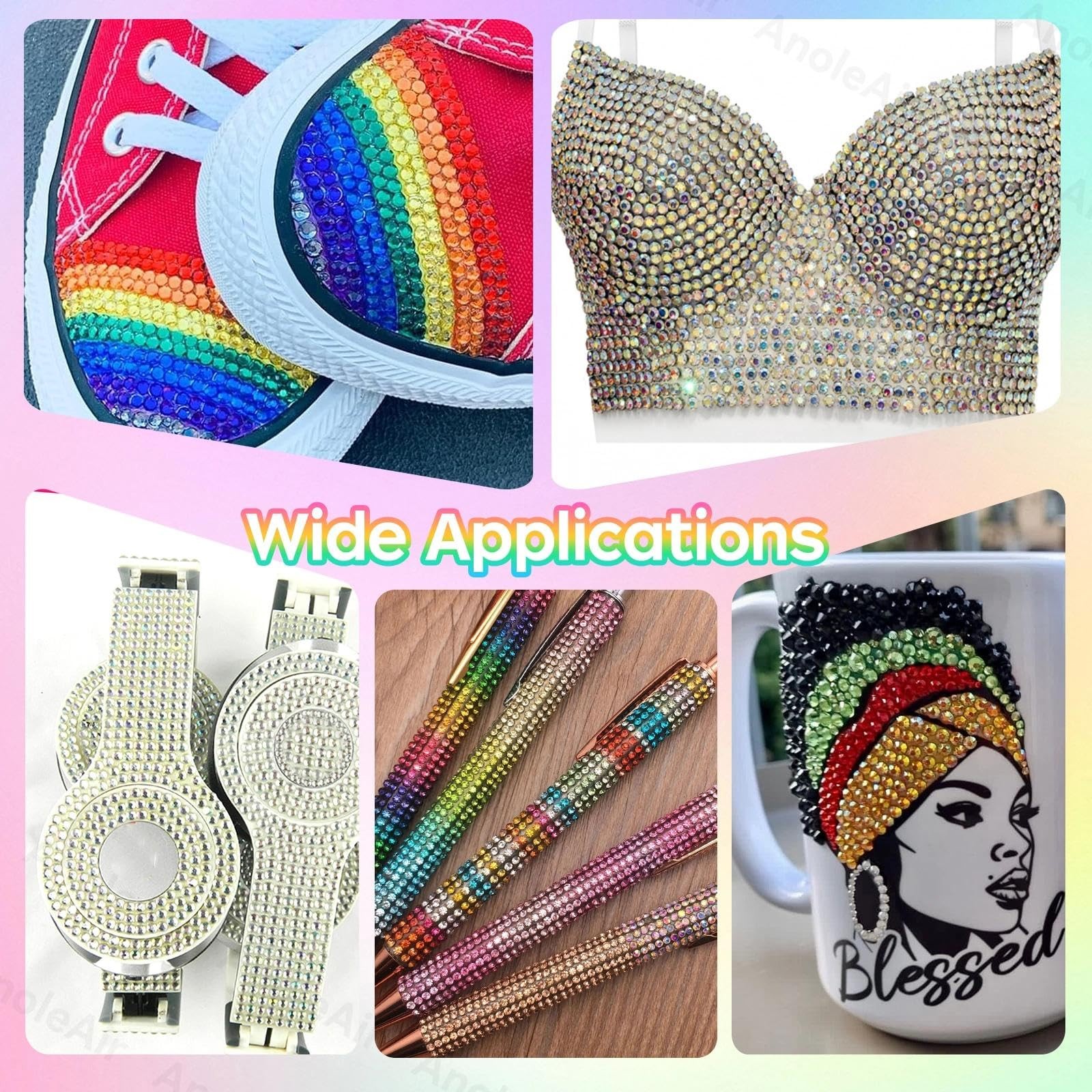 26000PCS Colorful Resin Flatback Rhinestones for Crafting, Resin Rhinestones …