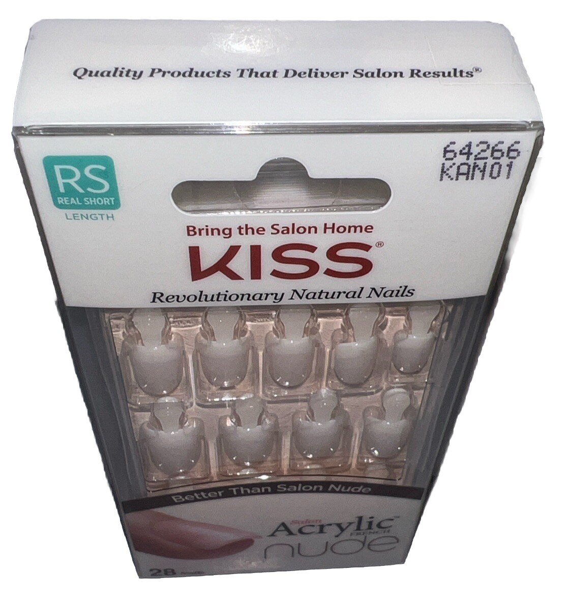 KISS Acrylic NUDE French 28 R. SMALL Nails #64266 (New See Description & Photos)