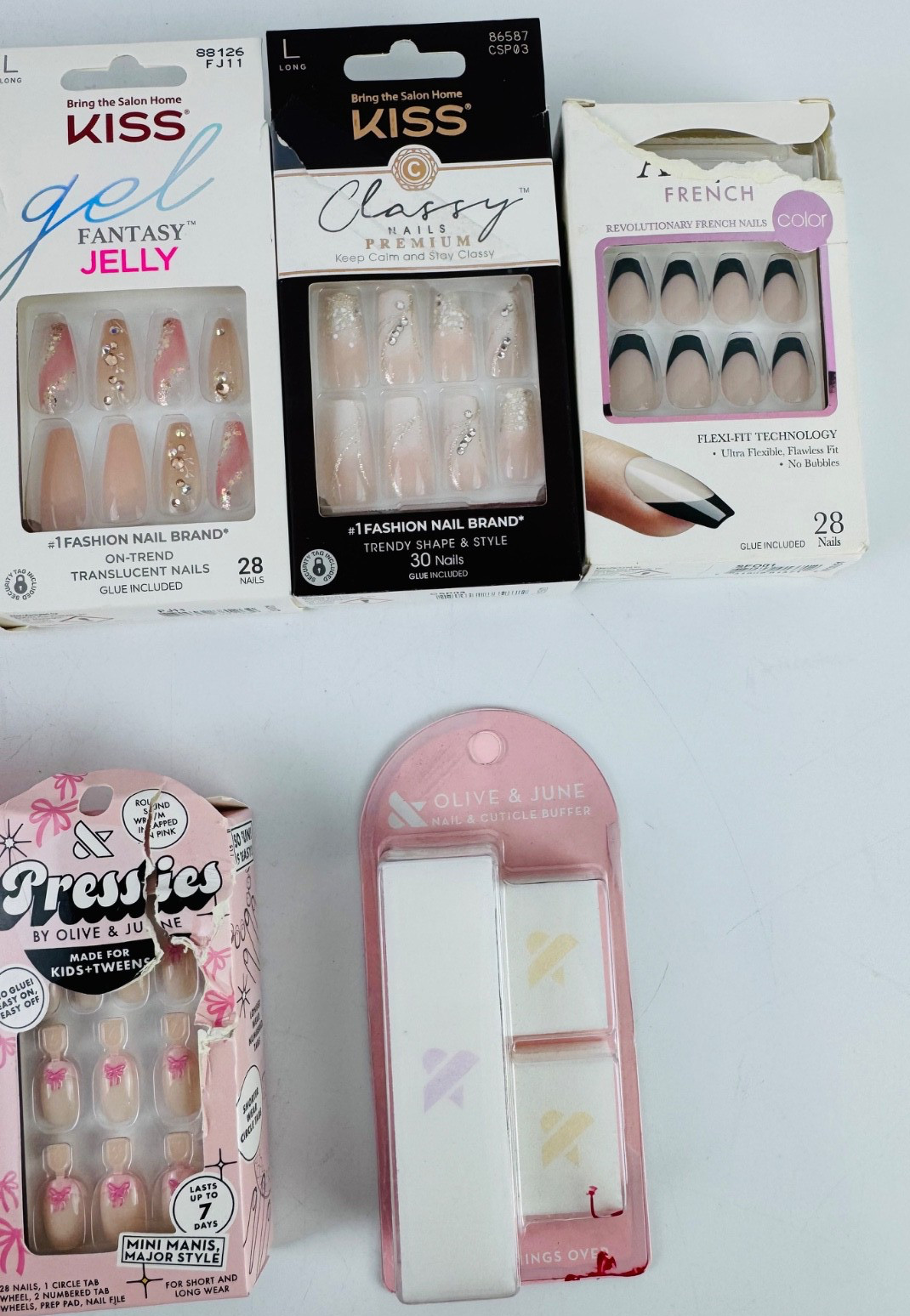 KISS, IMPRESS, SALLY HANSEN, OLIVE & JUNE, OPI, PRESS ON, DASHING DIVA GEL 31 PC