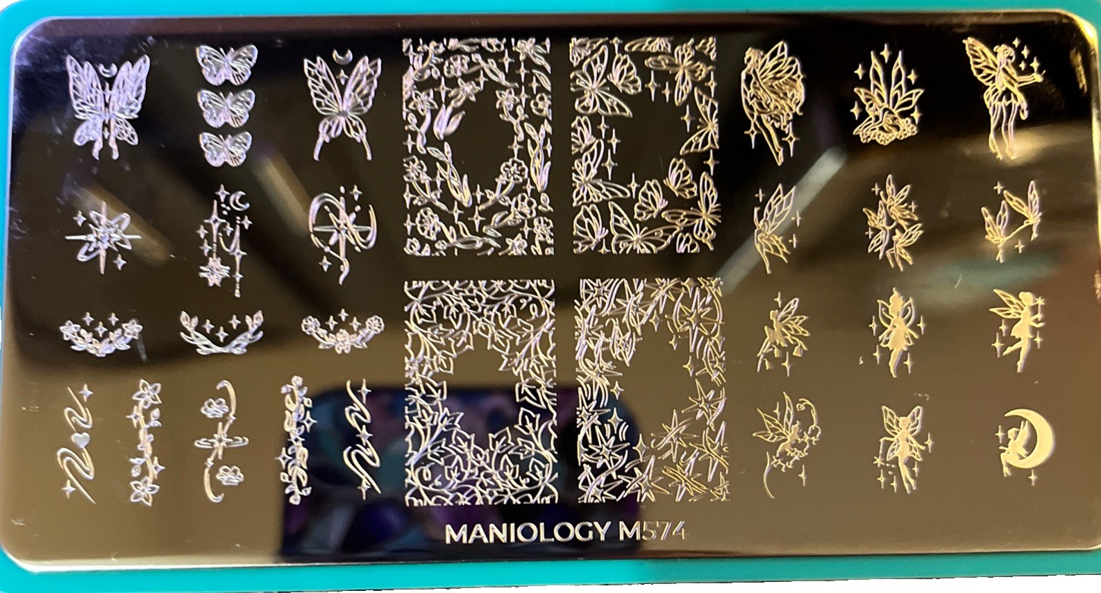 Maniology Nail Stamping Plates – Steam Punk Compass, Clock, Fairies, Butterfly
