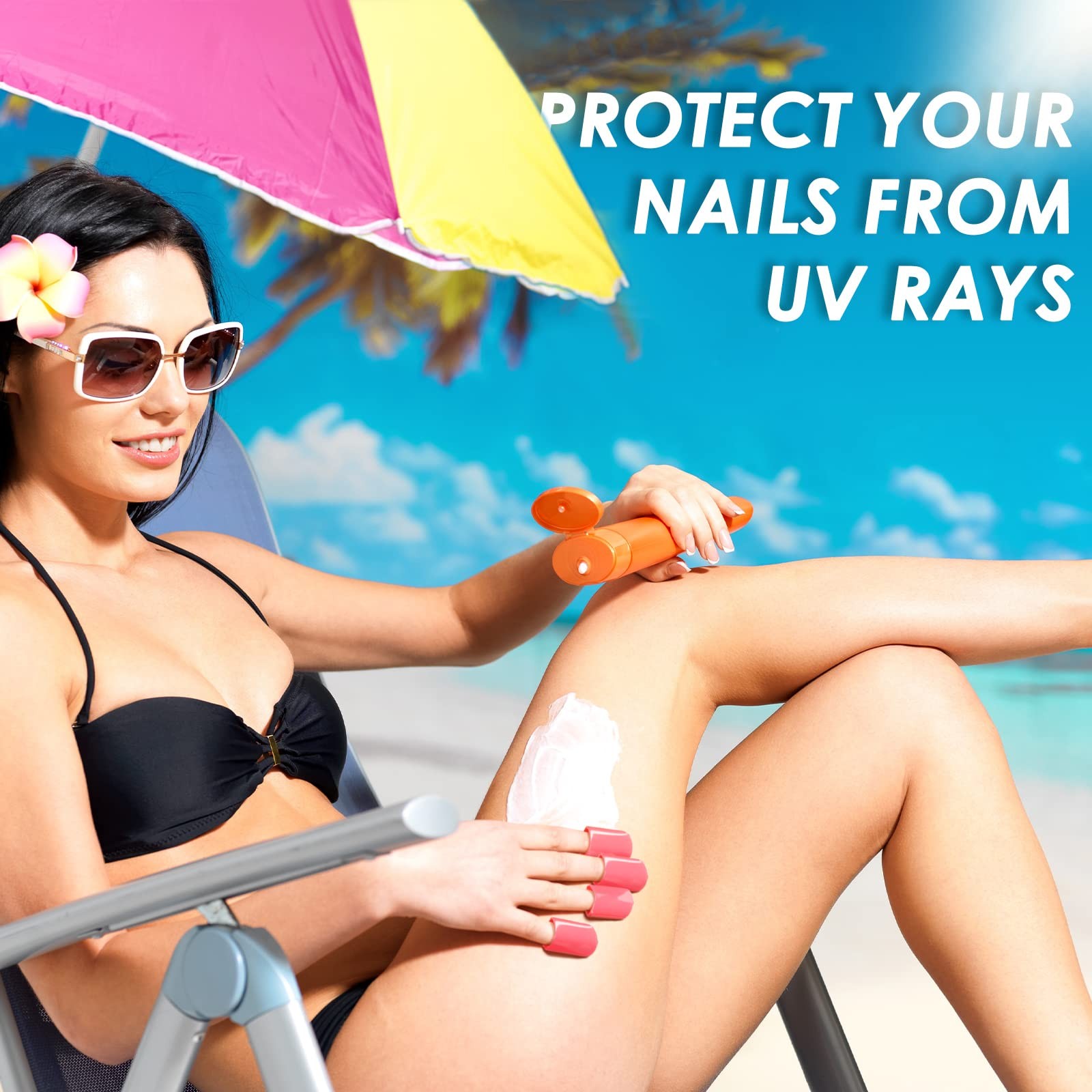 Loopeer 50 Pcs 0.94 x 1.57” Tanning Finger Tips UV Protection Nail Protector