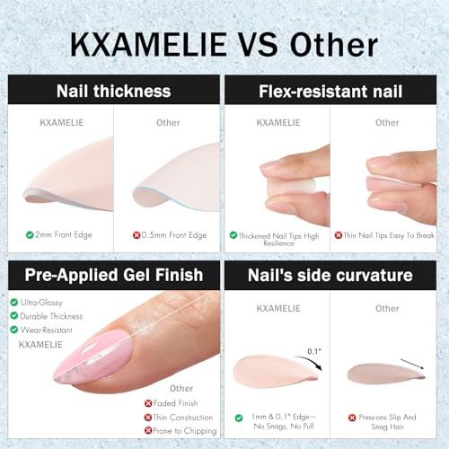 Press on Nails Almond, Cat Eye Elegant Blue Fake Nails cateye royal blue medium