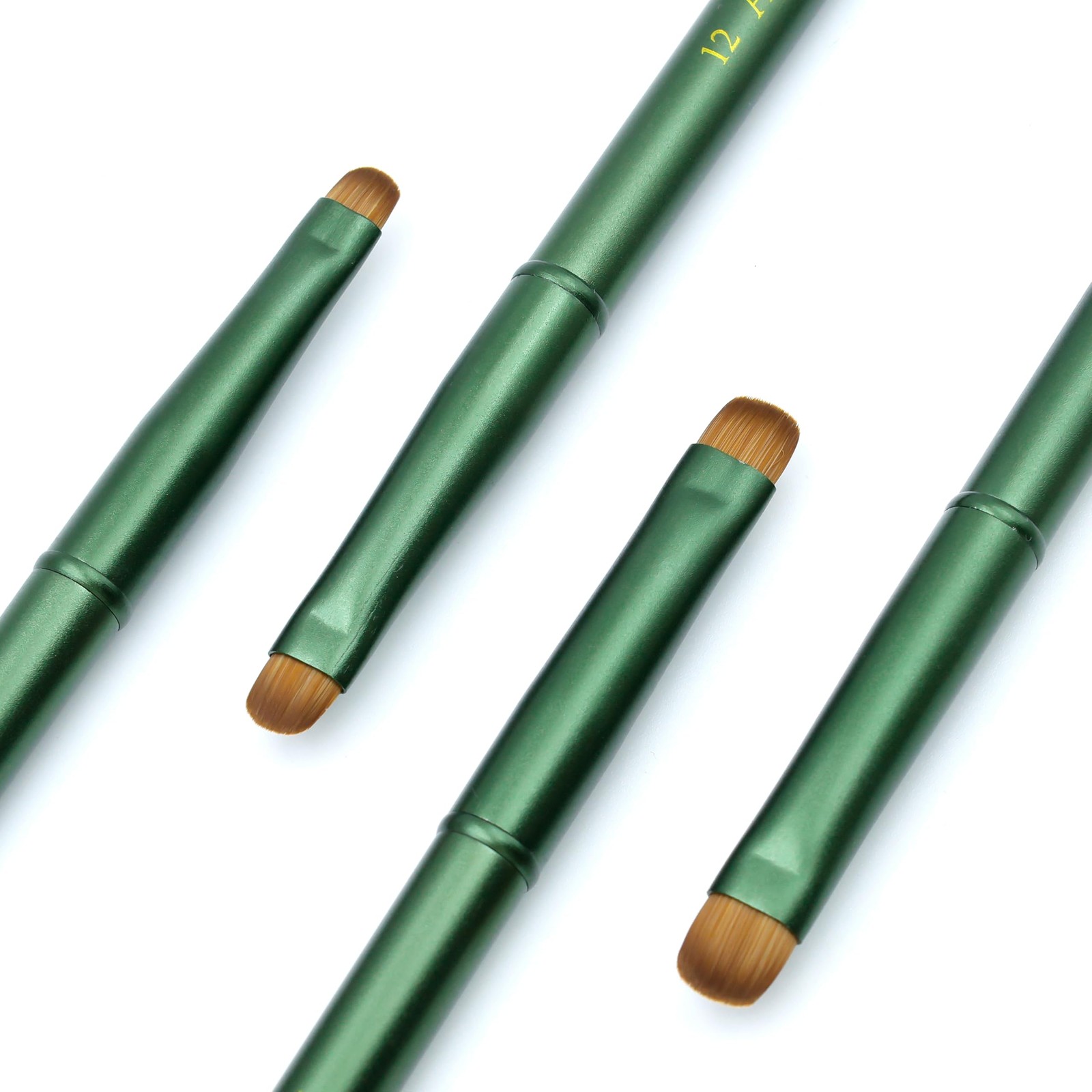 4pcs Matte Green Metal French Nail Brush | Professional French Tip Brush | Na…