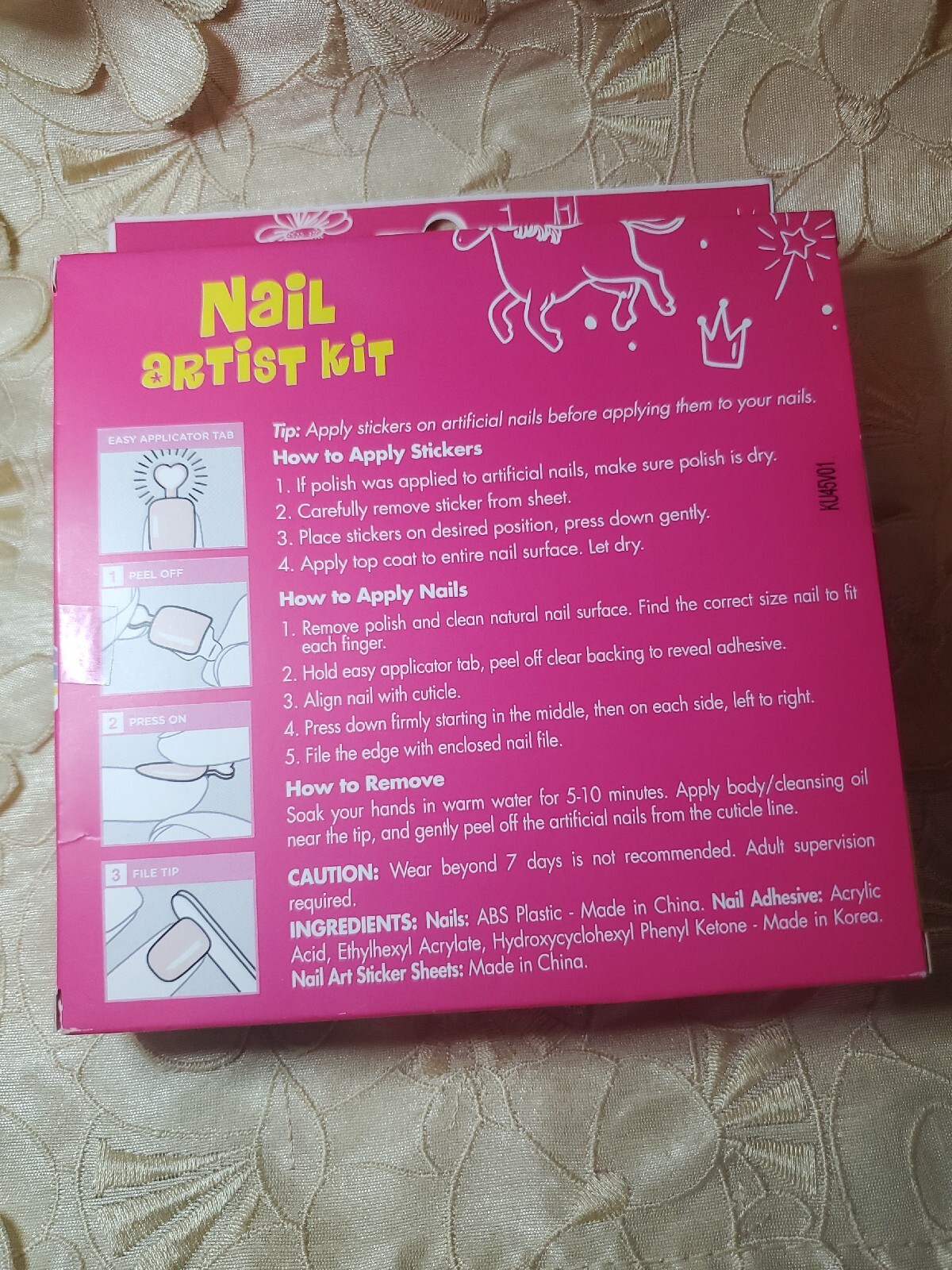 KISS-IMPRESS-MINI-PRESS-ON MANICURE-NAIL ARTIST KIT-KIDS-3D UNICORN ACCENTS-NIB!