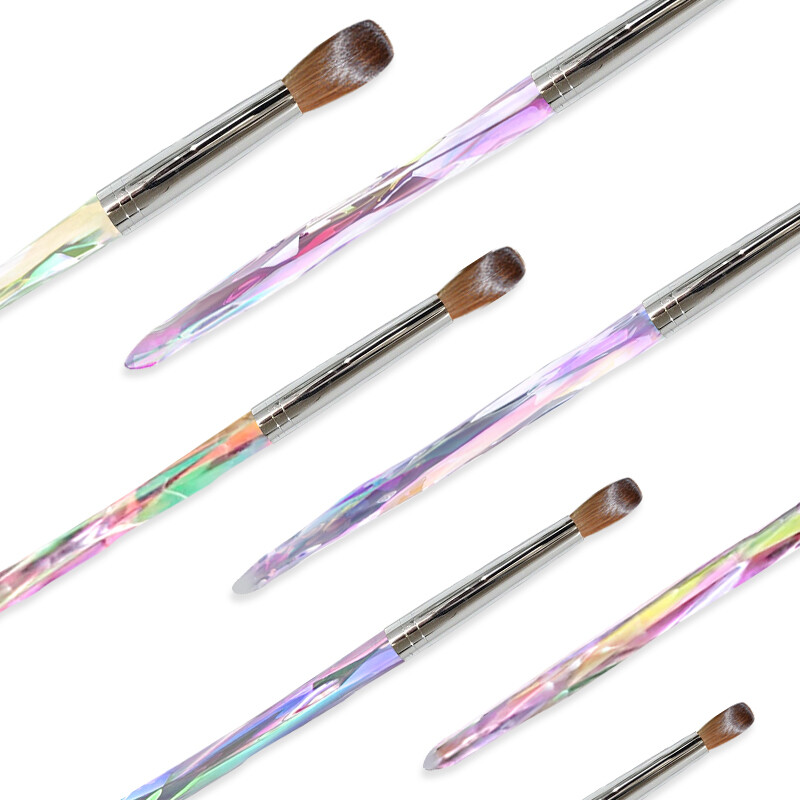 100% Pure Kolinsky Acrylic Nail Brush for Manicure Powder Diamond Handle 8-16