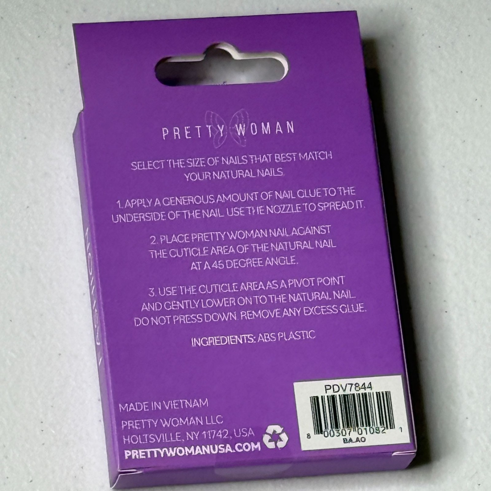 Pretty Woman Faux Nails Pink Black Swirl 12pc Press On Nails Vegan