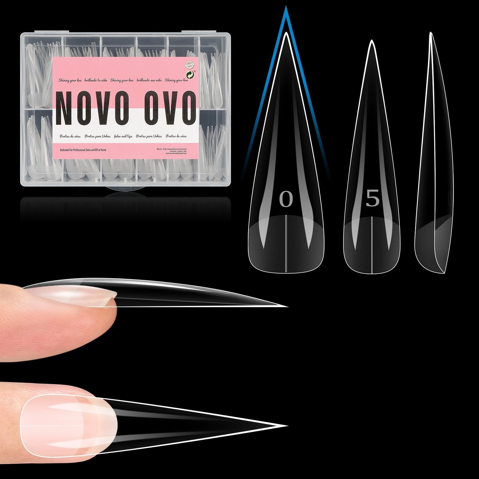 NOVO OVO Halloween XXL Straight Sharp 2X-Large, Stiletto