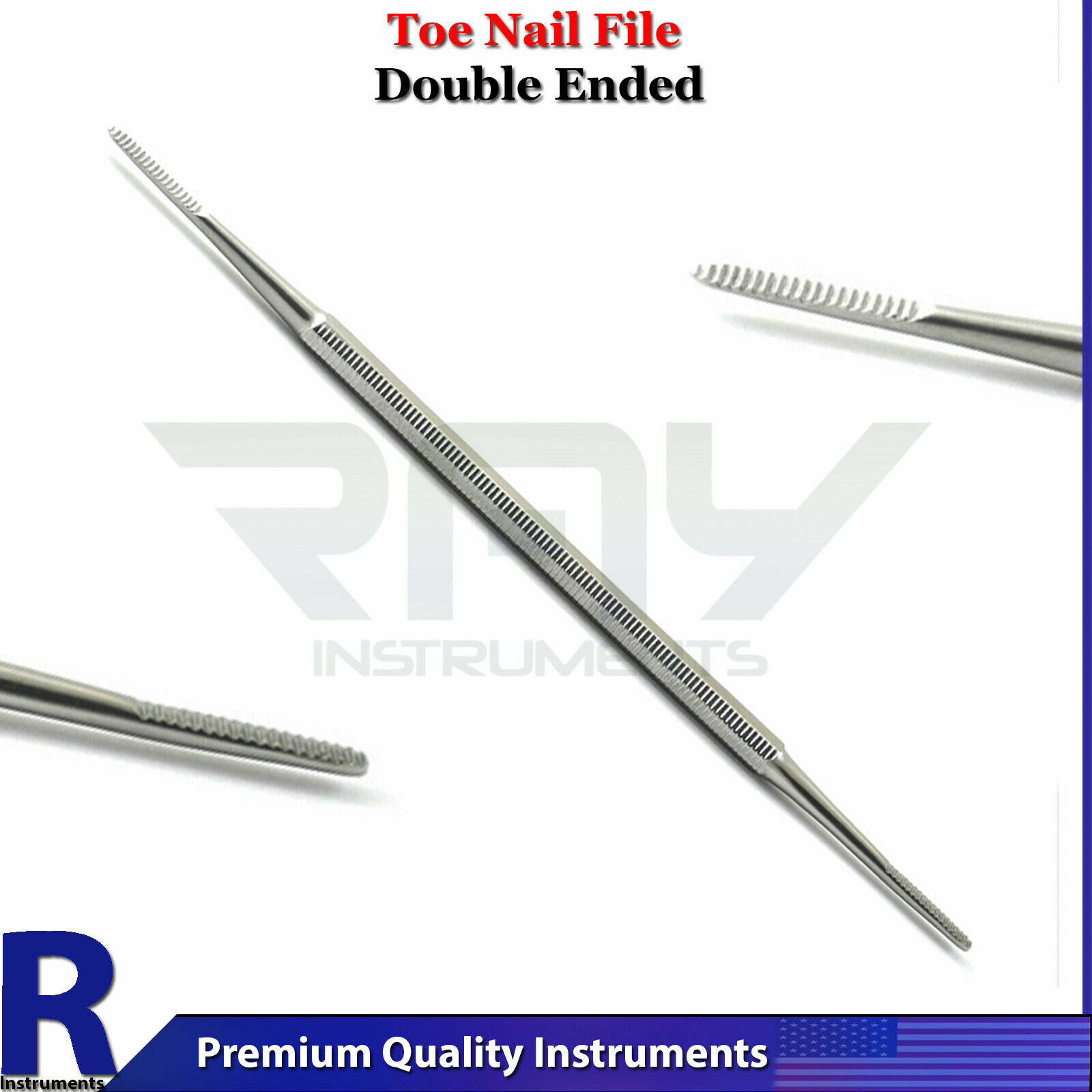 5Pcs Chiropody Podiatry Ingrown Toe Nail File Trimmer Double End Stainless Steel