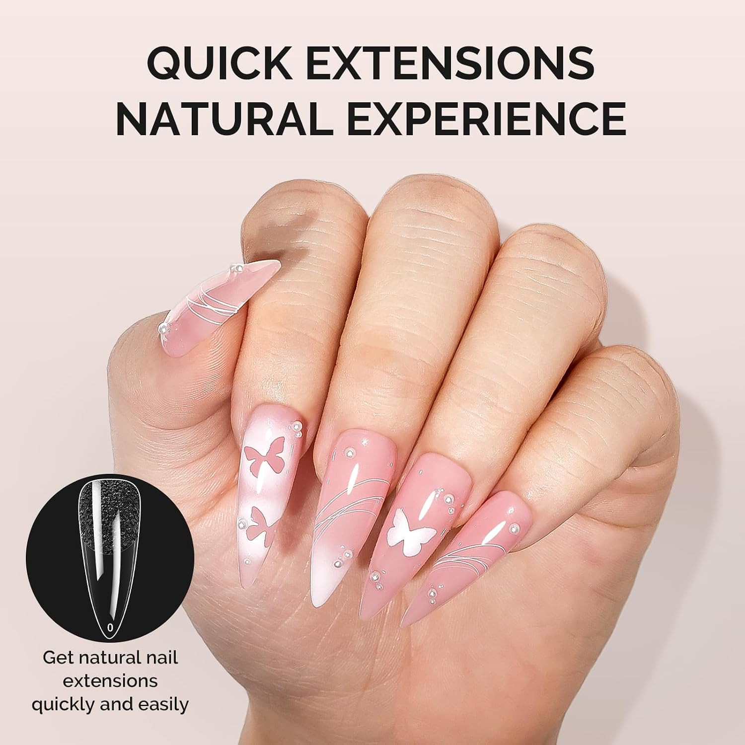 Melodysusie Long Almond Stiletto X Nail Tips – 600Pcs 15 Sizes Clear Acrylic, Ha