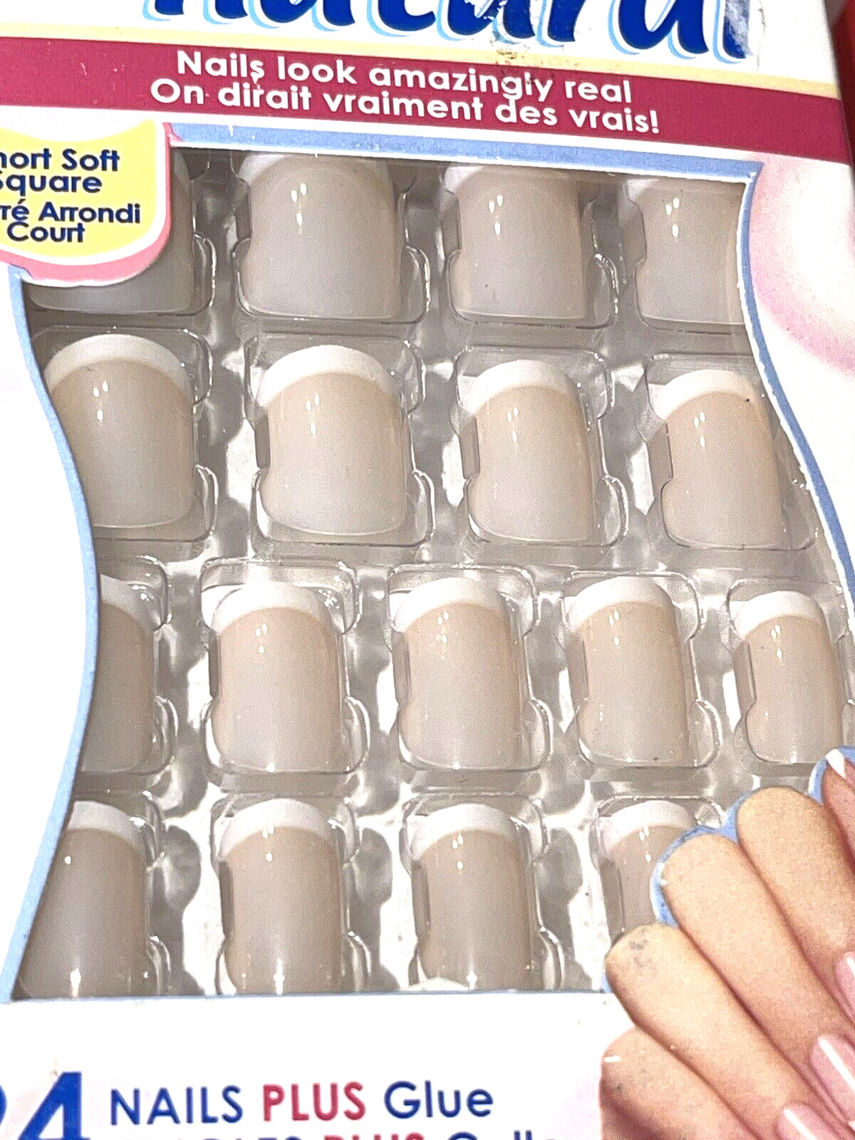 Fing’rs Simply Natural 24 Nails Look Amazingly Real 31056 PINK *1 EXTRA GLUE INC