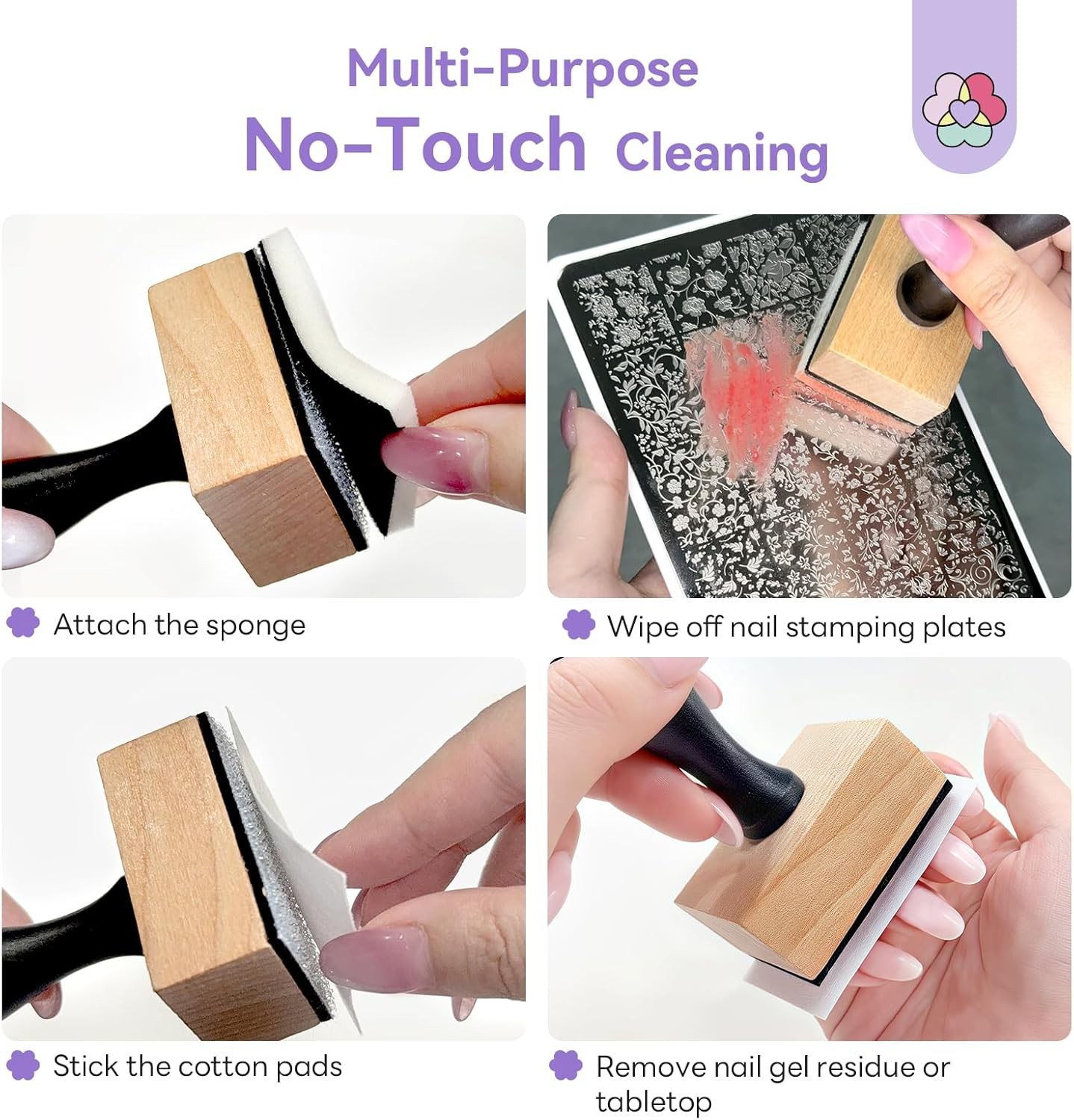 Nail Cleaning Tool: No-Touch Nail Cleaner Tools Wood Stp Set
