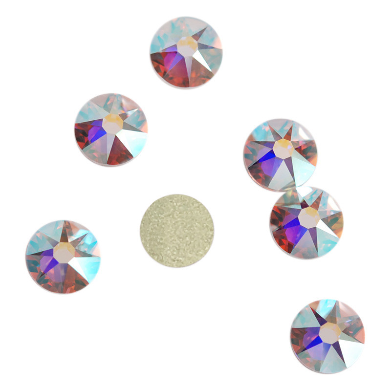 1440pcs Shiny AB & Clear Glass Crystal Non Hotfix Flatback Rhinestones Nail Art