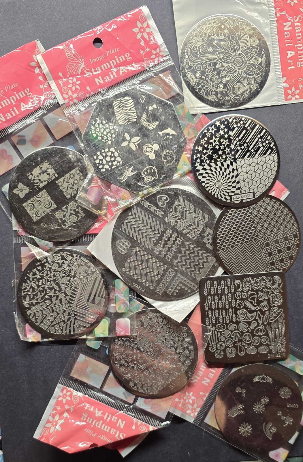 11 Bundle Monster Maniology Nail Stamp Plate LOT Born Pretty Hehe Vegetable