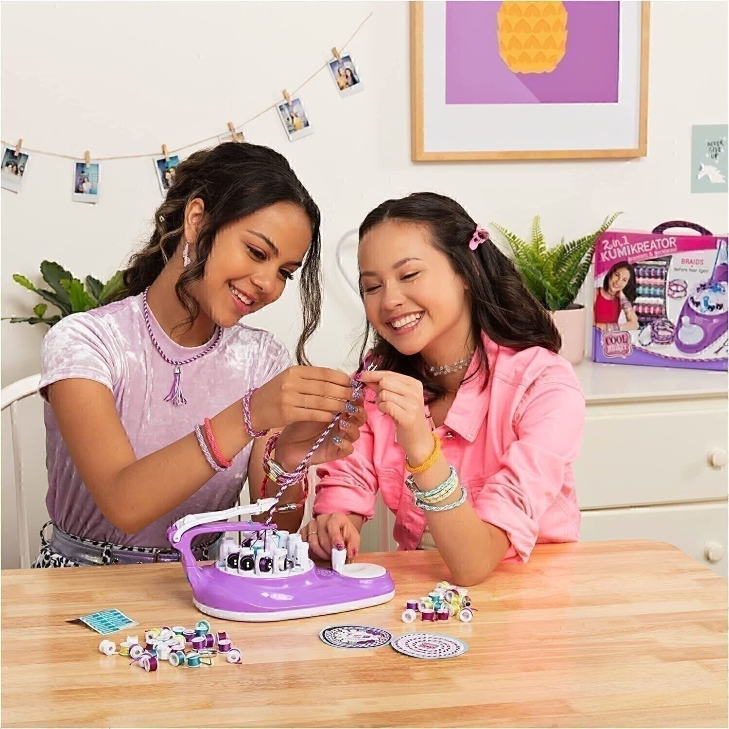KumiKreator Rose Mini Fashion 32-Pack Refill, Friendship Bracelet Activity Kit