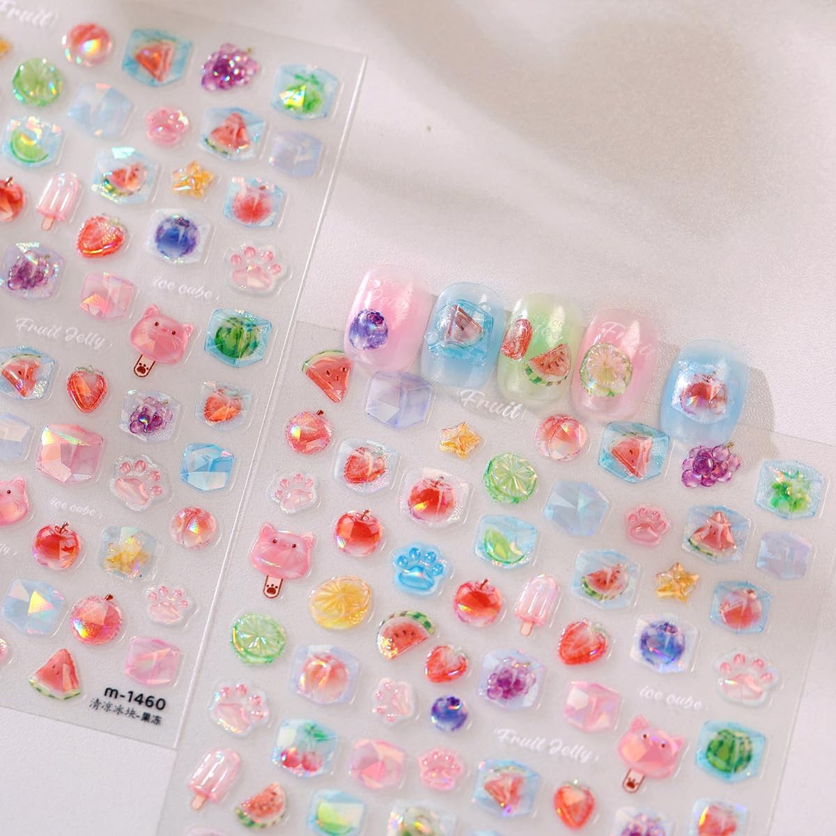 UZJXQ Fruit Nail Stickers Style-23