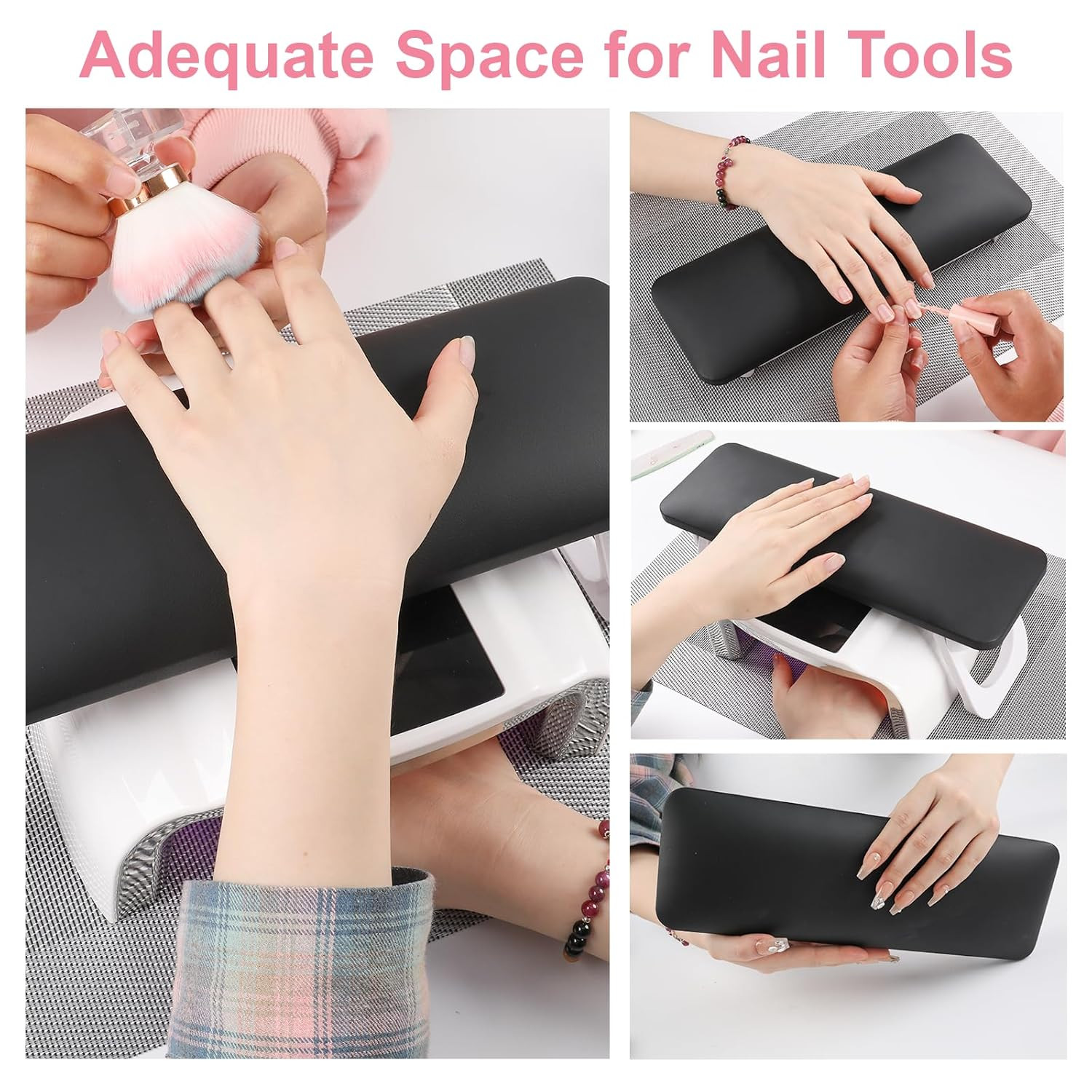 Nail Arm Rest for Nails Tech, Foldable Hand Stand for Nail Tech with PVC Table M