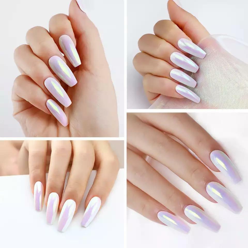 CHAMELEON MIRROR POWDER 12 COLOURS MERMAID CHROME RAINBOW AURORA EFFECT NAILS