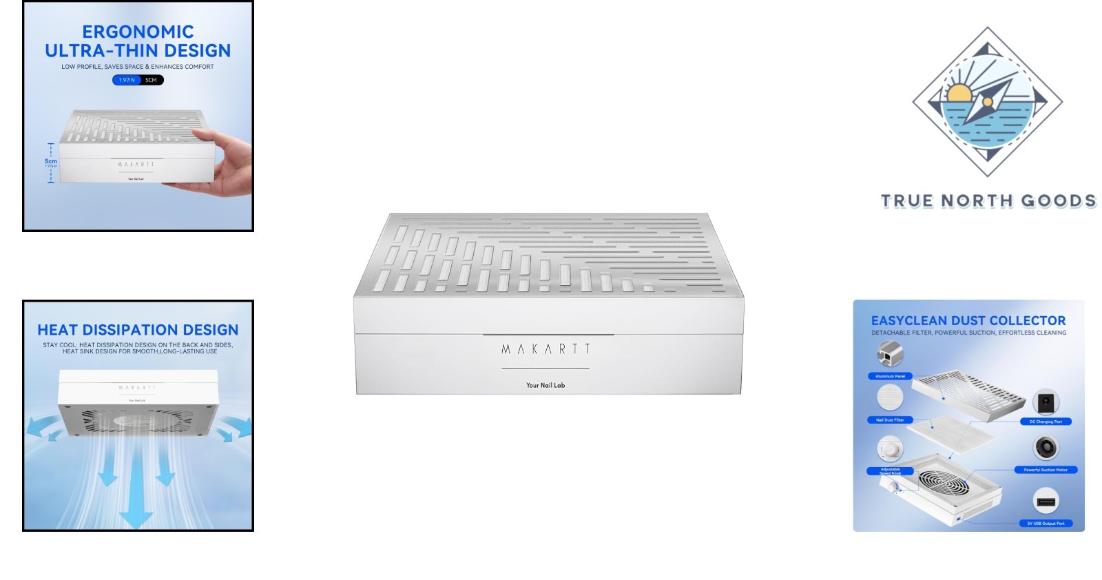 Ultra-Thin Nail Dust Collector – Quiet, Portable Dust Extractor for Salons