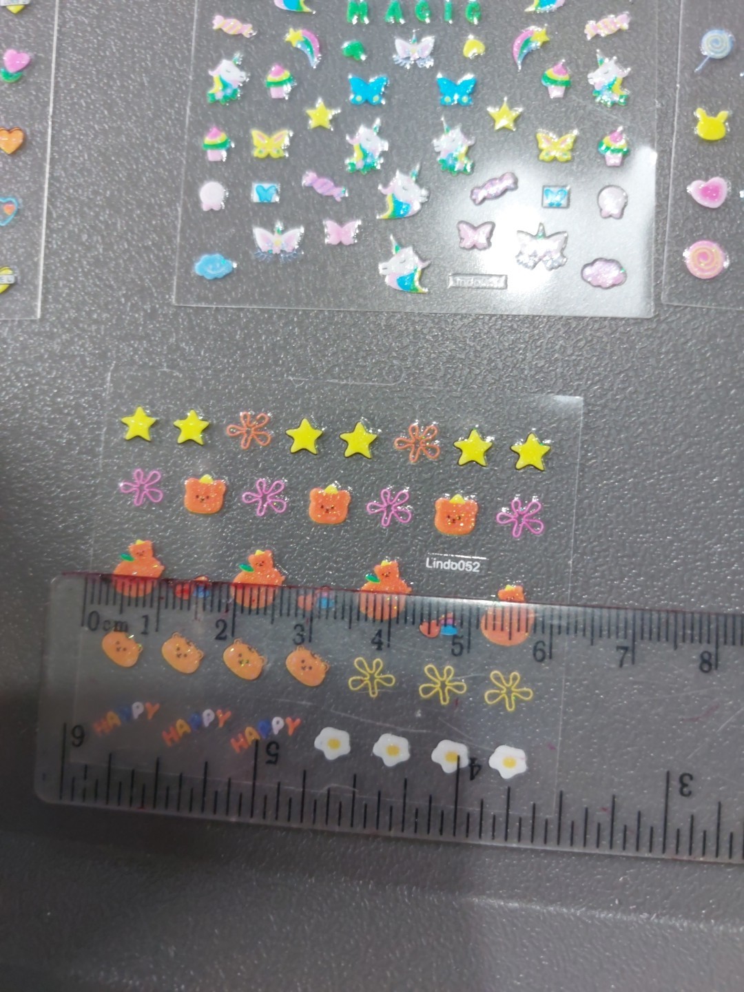 10 X Small Sheets Of Cute Nail Art Stickers (D162) New