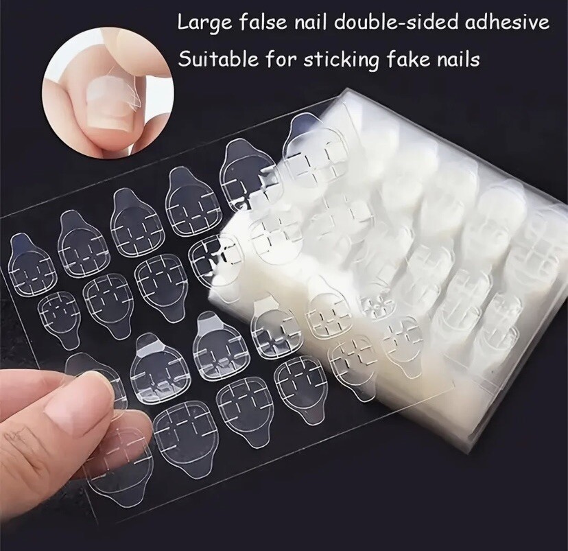 1 Sheet Stick On Nail Jelly Glue Adhesive Double Sided Tab Stickers