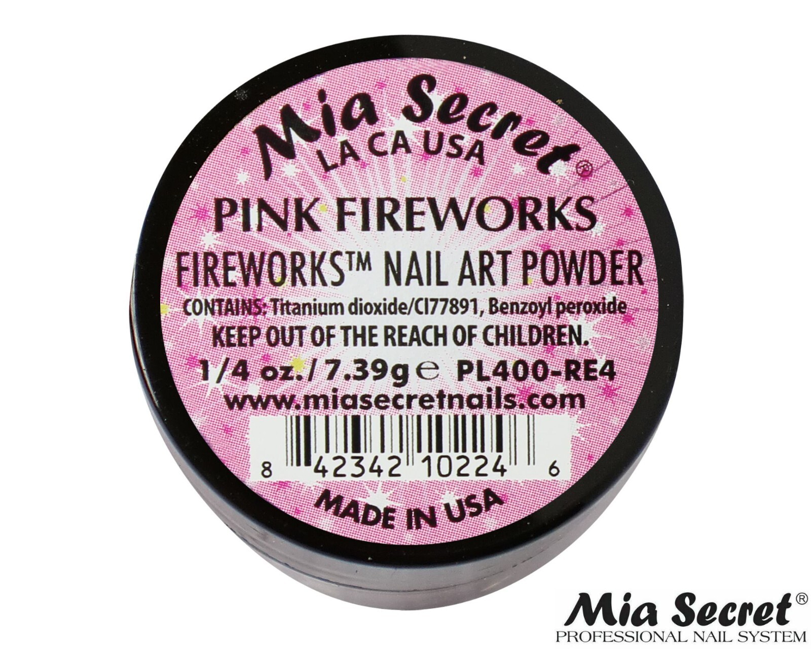 Mia Secret Nail Art Powder Fireworks Collection – 1/4 oz (PINK FIREWORKS)