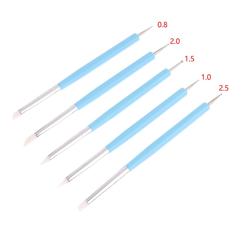 5Pcs Double-Ended Dotting Set Art Embossing Ceramic Modeling Tools Pottery
