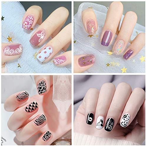 Nail Stamping Plates Set 12pcs Nail Plates 1stamper 1scraper 14 Piece Set