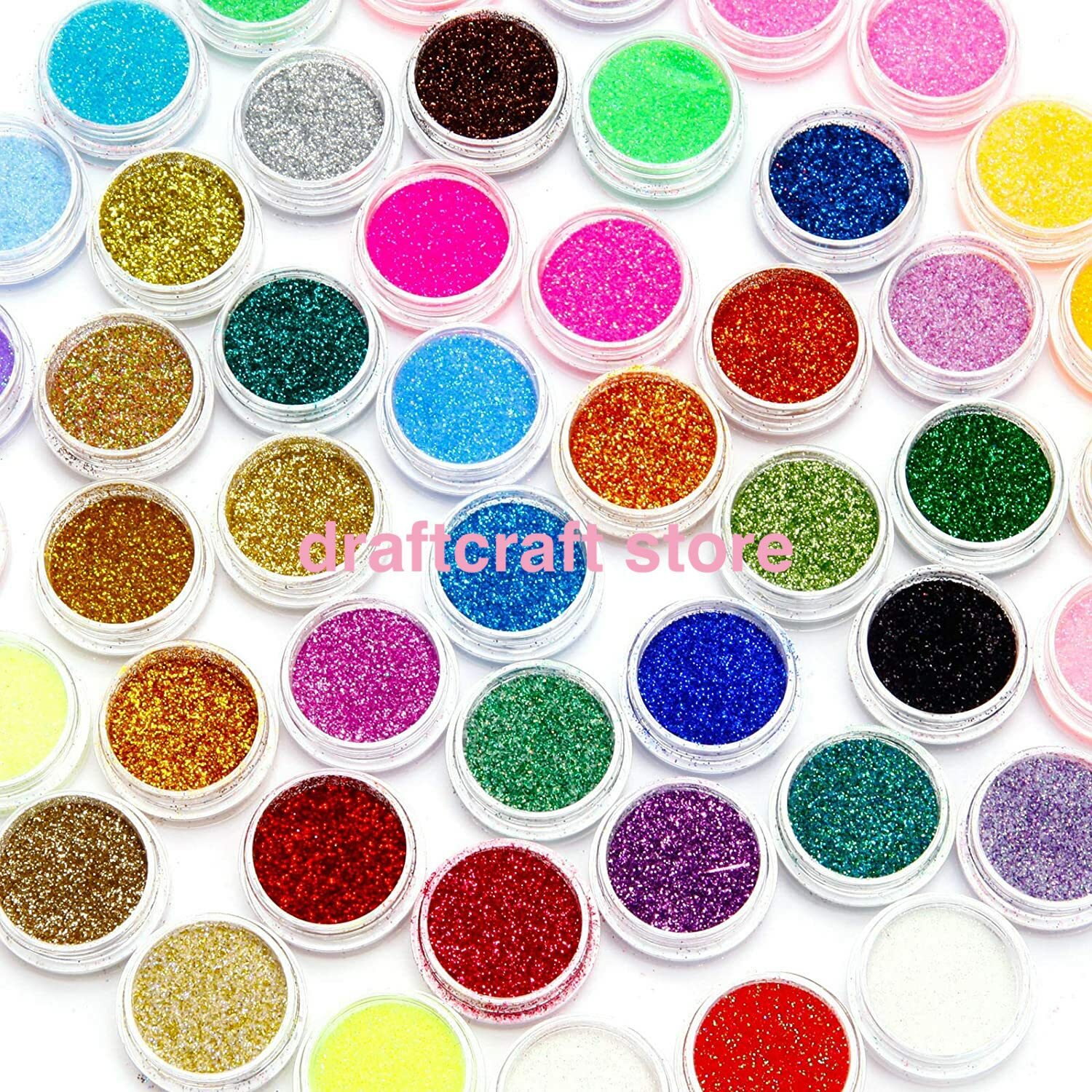 45 Mix Colors Art Powder GLITTER Dust SET UV Acrylic Nail Tips Glitters Manicure