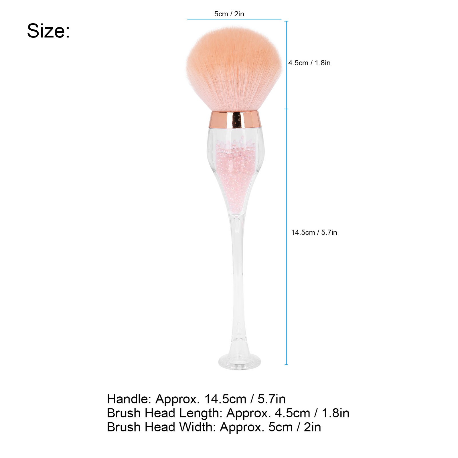 Loose Powder Brush Large Fluffy For Beauty And Makeup Professionals 14.5cm