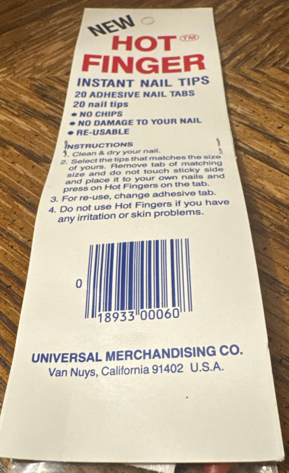 Hot Finger Instant Nail Tips, Red, Made In USA