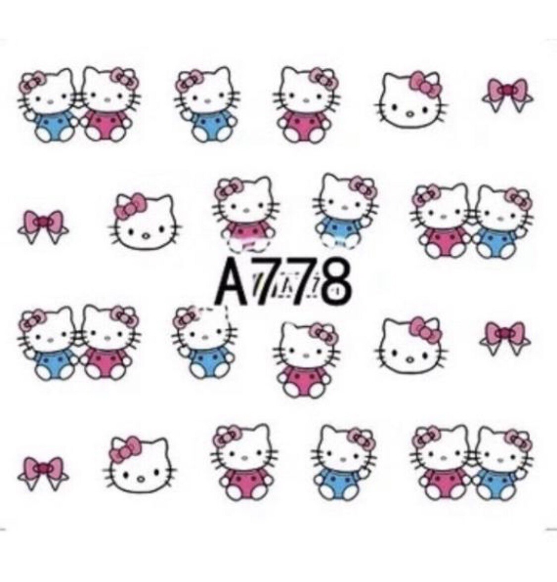 NAIL art 3 sheets HELLO KITTY + US SELLER Free Shipping