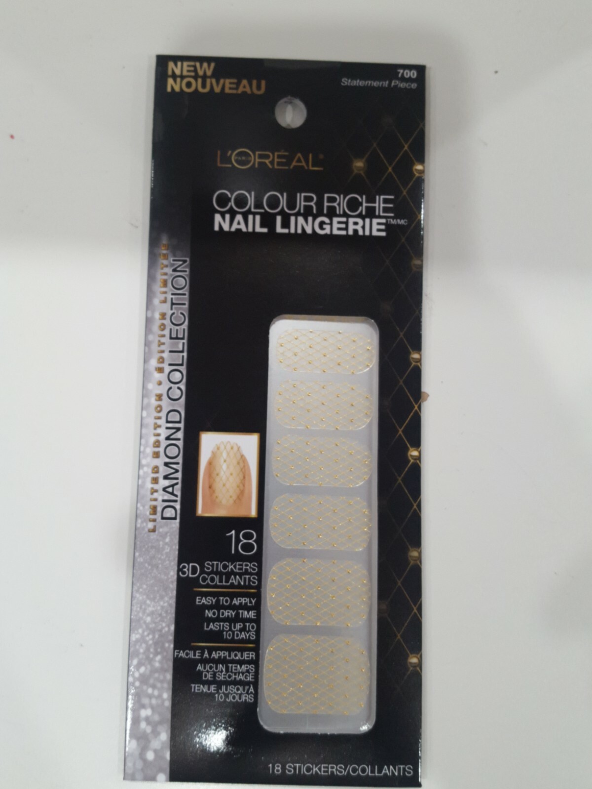 Loreal Colour Riche Nail Lingerie 3D Nail Stickers STATEMENT PIECE #700 18ct LE