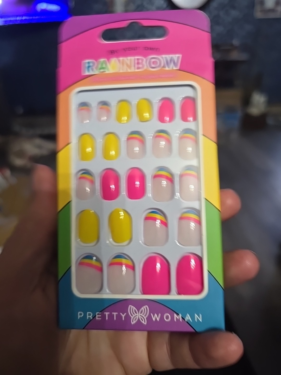 Pretty Woman Press-On Nails Be Your own Rainbow Kids / Small