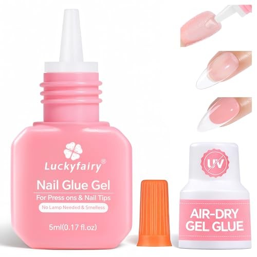 Super Strong Gel Nail Glue for Press On A-No Lamp Needed Gel Nail Glue 5ml