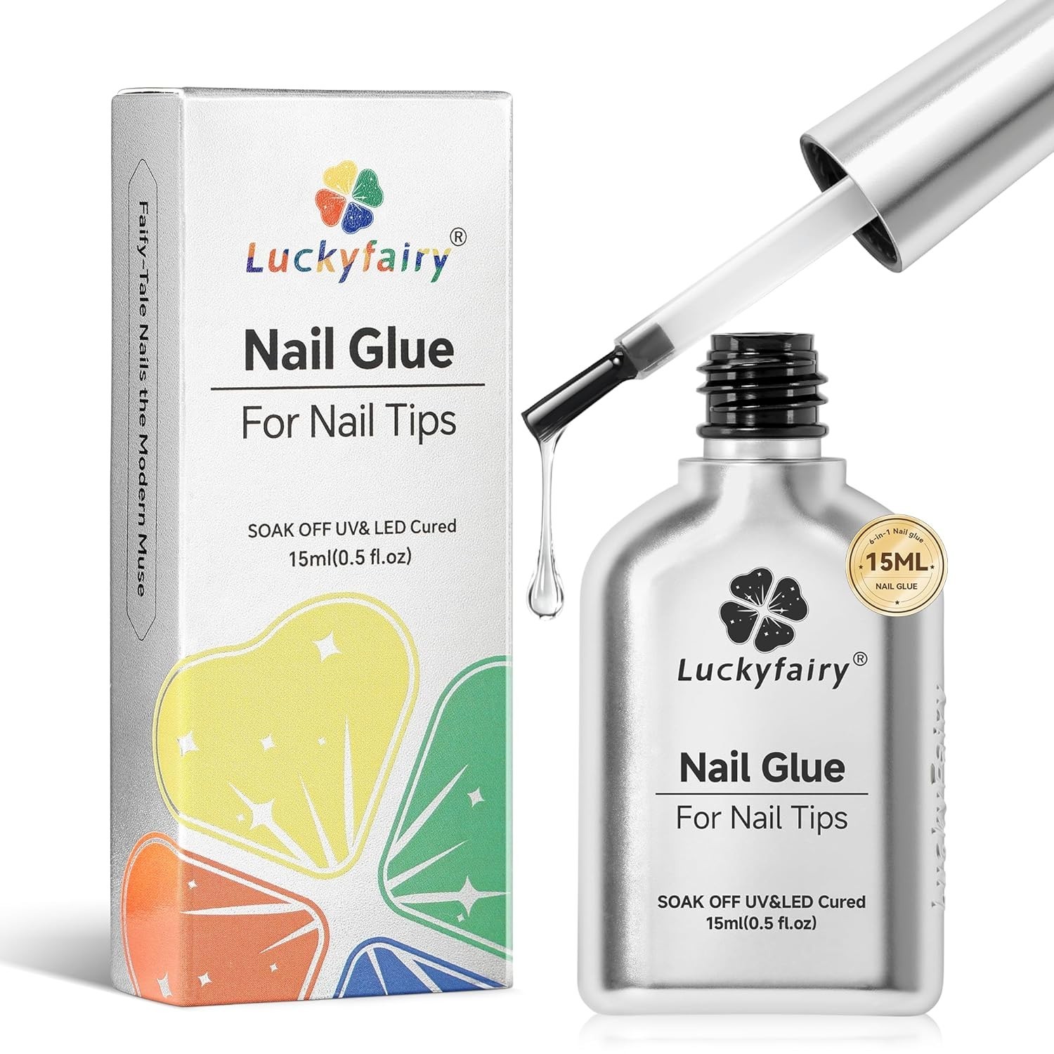 Super Strong Nail Glue Gel 15ml Extension Gel Glue for Nail Tips Clear Acrylic