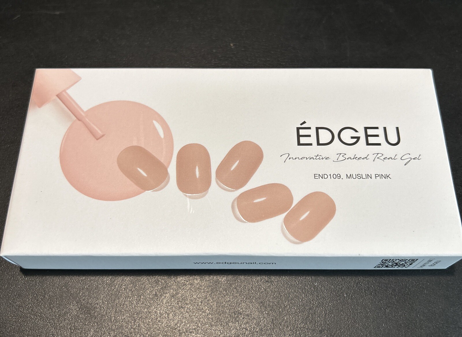 EDGEU Innovative Baked Real Gel Muslin Pink END109 Nail Strips