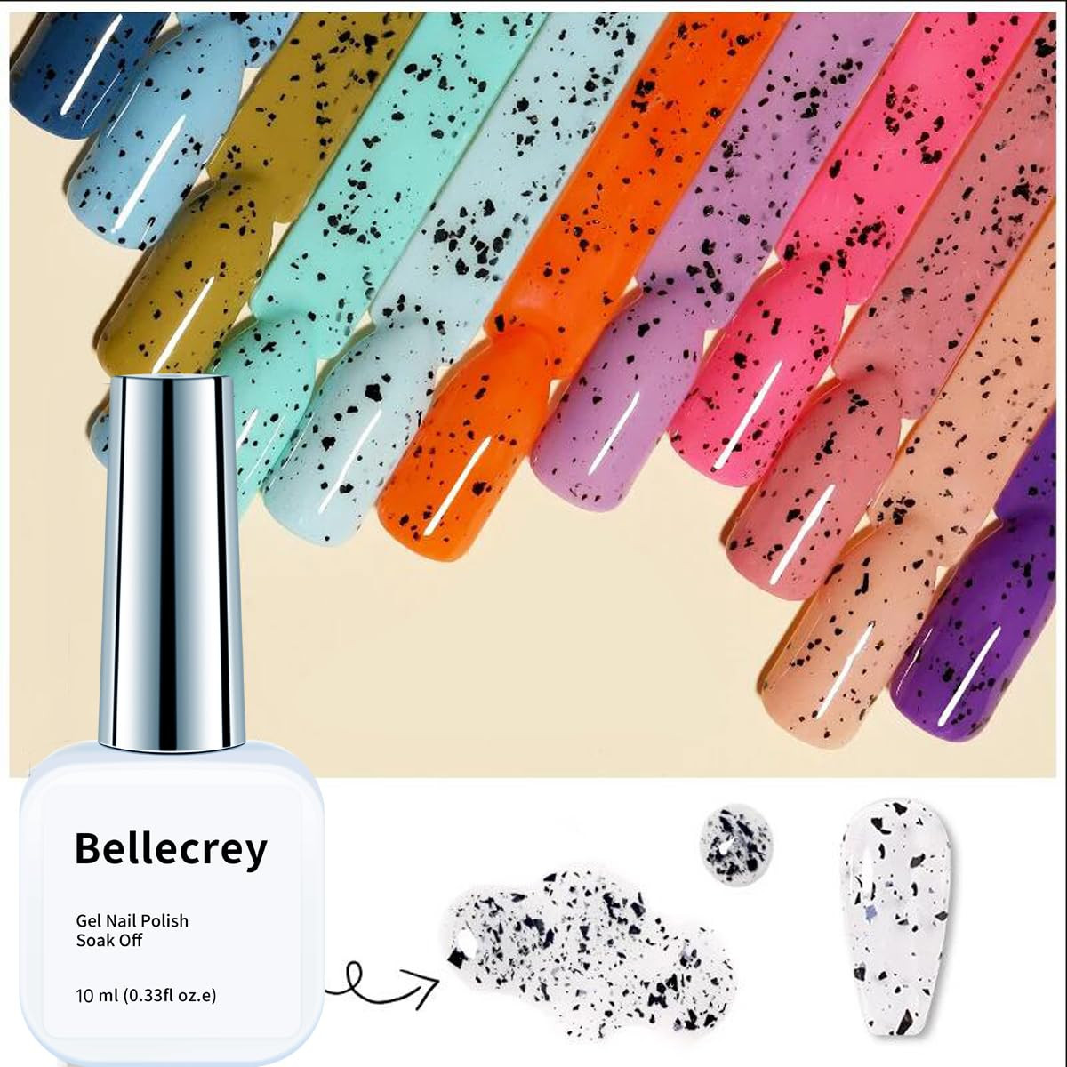 1Pc Eggshell Nail Polish Quail Egg Irregular Laser Flakes Sequins Color Powder N