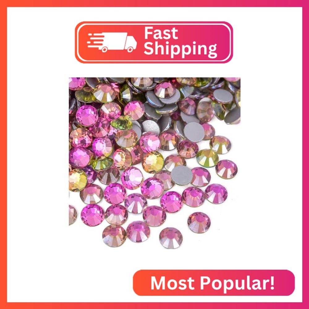 Blinginbox 1440 Pieces SS20/4.6-4.8mm Flat Back Crystal Rhinestones Round Gems f