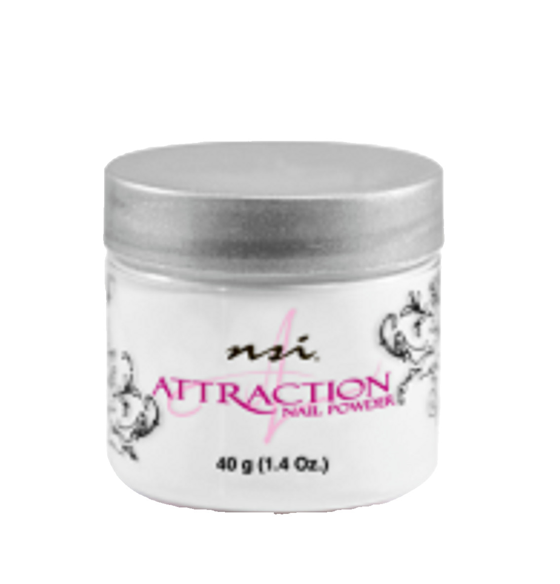 NSI Attraction Nail Powder- TOTALLY CLEAR-1.4oz / 40g-Attraction Acrylic System.