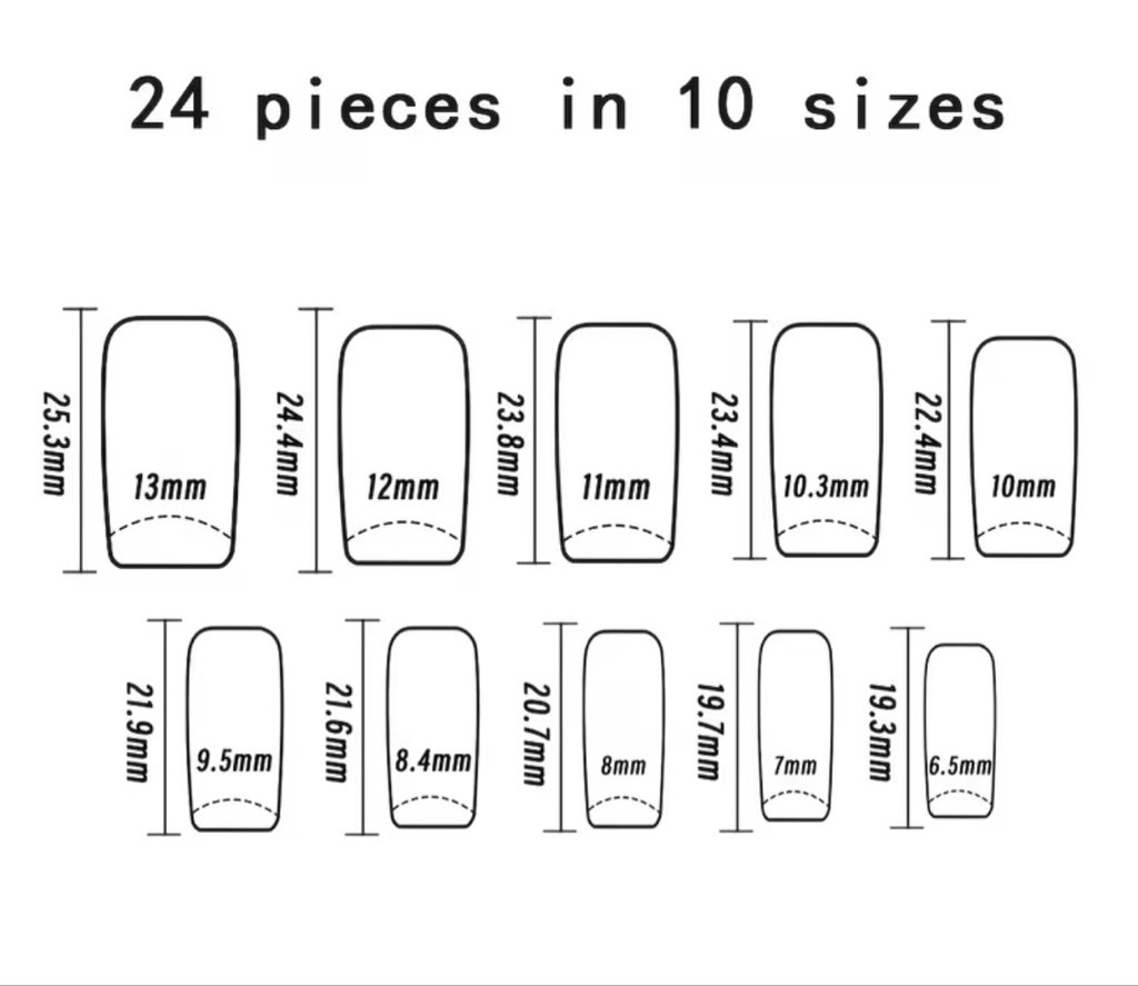 Hello Kitty 24pcs Press-On Nails Kit Hearts, Bows, Rhinestones – Brand New