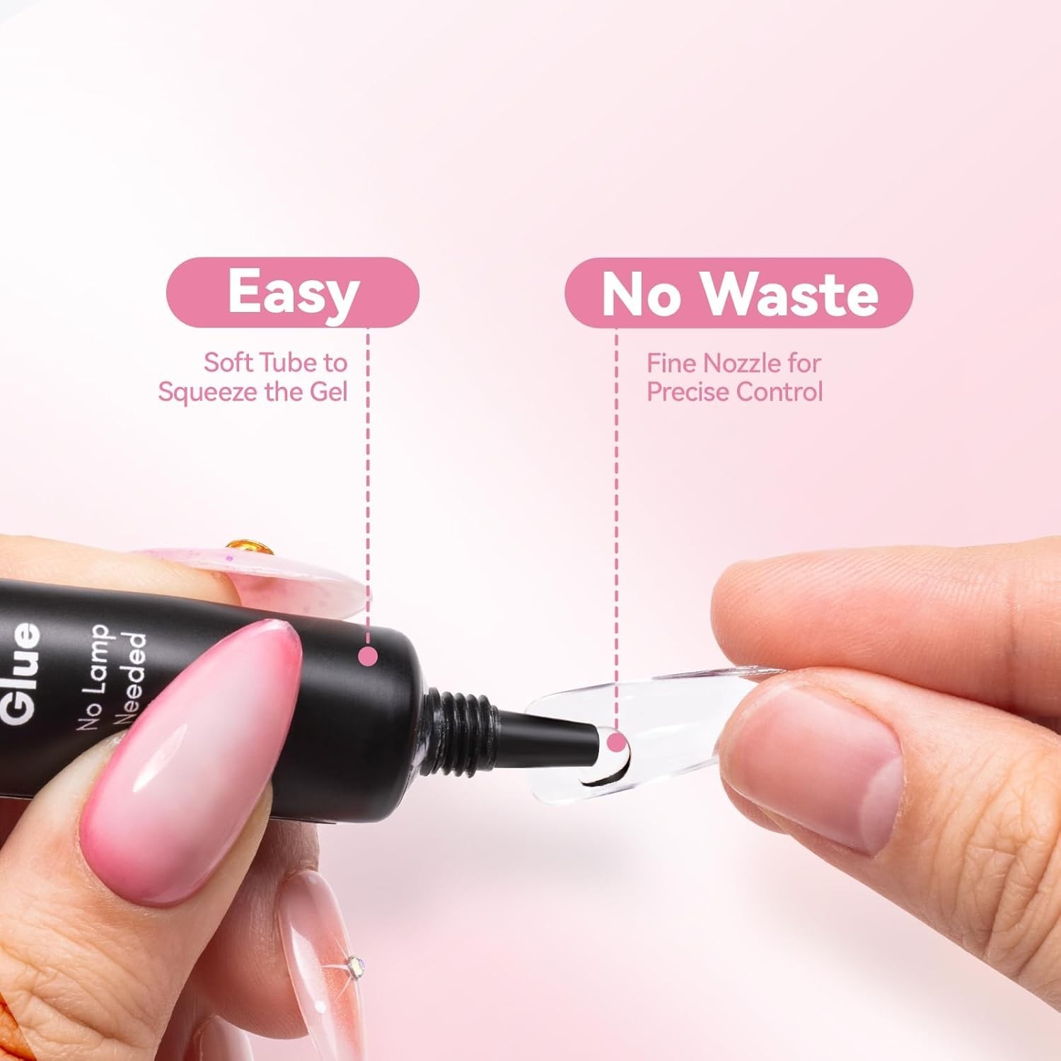Hema-Free Semi Solid Nail Glue, Upgraded Super Strong Nail Glue for Press On …
