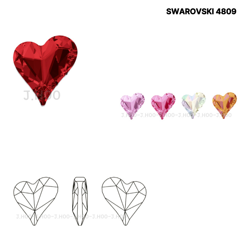 Swarovski 4809 Sweet Heart Fancy Stone 13*12mm(1pcs)